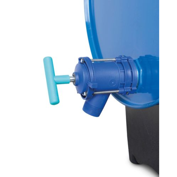 Vanne pour fût en polypropylène (PP) pour bidons avec pas de vis de 2"-Lire la description