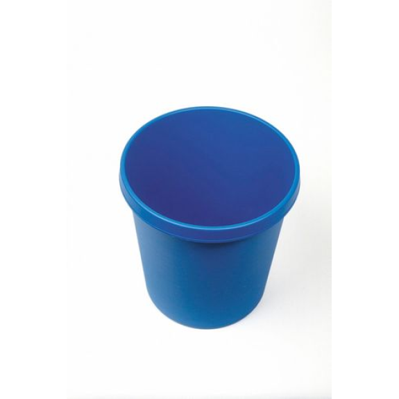 Corbeille à papier avec rebord, 30 litres, bleu Corbeille à papier avec rebord, 30 litres, bleu-Lire la description