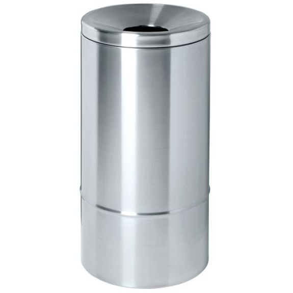 Corbeille antifeu, 50 litres, en acier, inox-Lire la description