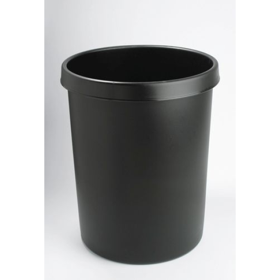 Corbeille à papier avec rebord, 45 litres, noir Corbeille à papier avec rebord, 45 litres, noir-Lire la description