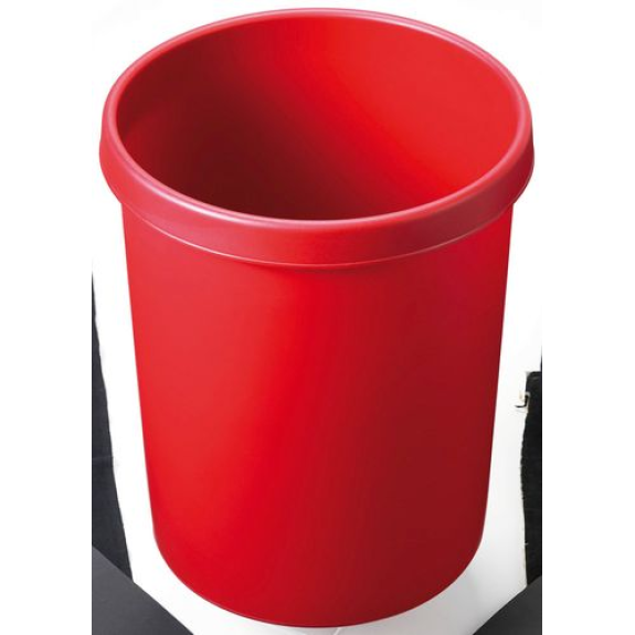 Corbeille à papier avec rebord, 45 litres, rouge Corbeille à papier avec rebord, 45 litres, rouge-Lire la description