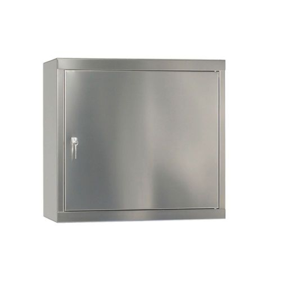 Armoire suspendue pour produits chimiques Inox HSE-1, avec étagères et bac au sol, 1 porte Armoire suspendue pour produits chimiques Inox HSE-1, avec étagères et bac au sol, 1 porte-Lire la description