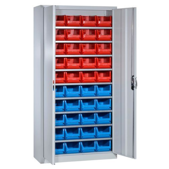 Armoire de rangement avec 40 bacs à bec pro-line A, 1000 x 420 x 1980 mm Armoire de rangement avec 40 bacs à bec pro-line A, 1000 x 420 x 1980 mm-Lire la description