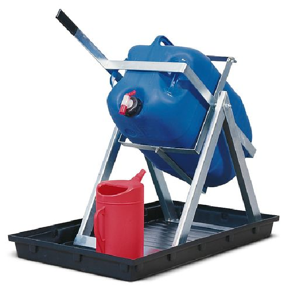 Support de soutirage type AB60-V,en acier, galvanisé, pour bidons de 60 litres-Lire la description