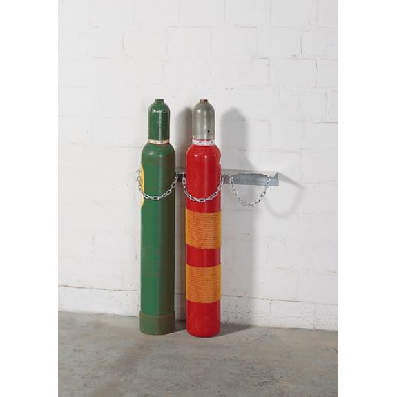 Support mural pour bouteilles de gaz WH 140-S, en acier galvanisé, pour 3 bouteilles Ø 140 mm max Support mural pour bouteilles de gaz WH 140-S, en acier galvanisé, pour 3 bouteilles Ø 140 mm max-Lire la description