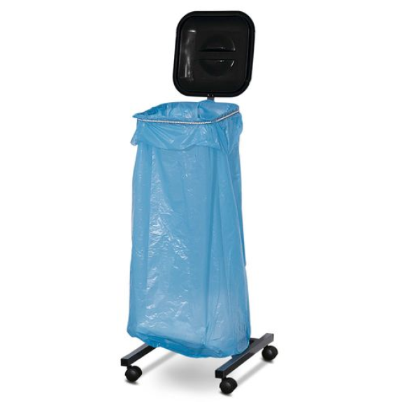 Support de sac-poubelle, sur roulettes, pour 1 sac Support de sac-poubelle, sur roulettes, pour 1 sac-Lire la description