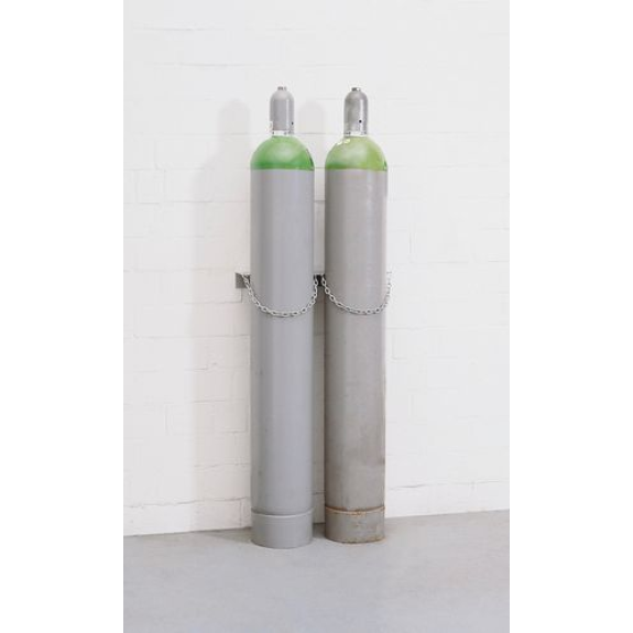 Support mural pour bouteilles de gaz WH 230-S, en acier galvanisé, pour 2 bouteilles Ø 230 mm max Support mural pour bouteilles de gaz WH 230-S, en acier galvanisé, pour 2 bouteilles Ø 230 mm max-Lire la description