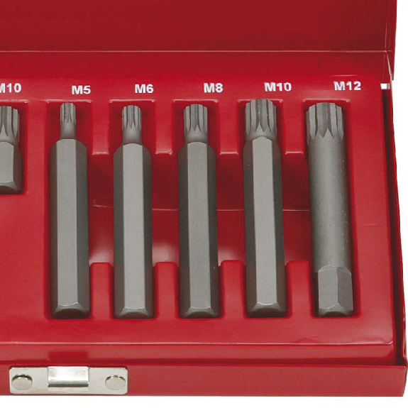 Coffret d'embouts de vissages XZN 1/2 A 10 mm M5 à M12 kstools Coffret d'embouts de vissages XZN 1/2 A 10 mm M5 à M12 kstools-Lire la description