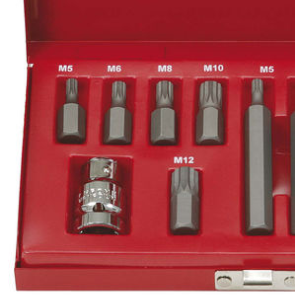 Coffret d'embouts de vissages XZN 1/2 A 10 mm M5 à M12 kstools Coffret d'embouts de vissages XZN 1/2 A 10 mm M5 à M12 kstools-Lire la description