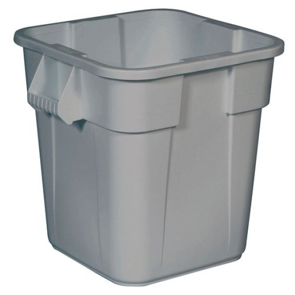 Poubelle multi-usage en polyéthylène (PE), 151 litres, gris-Lire la description