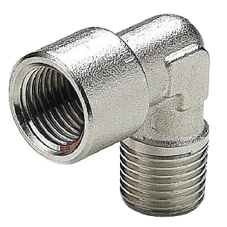 Raccords pour tubes - Coude - Laiton nickelé - 1" - 1" MF - 60 bar-Lire la description