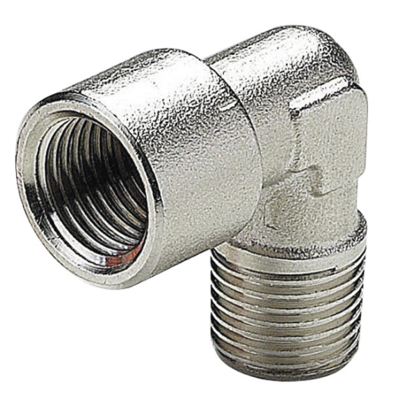 Raccords pour tubes - Coude - Laiton nickelé - 1" - 1" MF - 60 bar-Lire la description