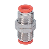 Raccords pour tubes - Traversée de cloison égal - Laiton nickelé - M11X1 Union - Ø4 mm - 16 bar