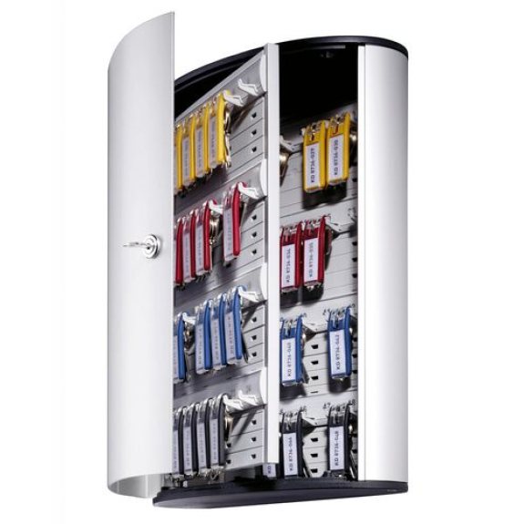 Armoire à clés en aluminium , 48 crochets, 6 porte-clés inclus-Lire la description