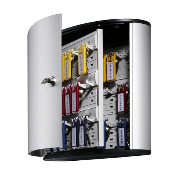 Armoire à clés en aluminium , 36 crochets, 6 porte-clés inclus-Lire la description