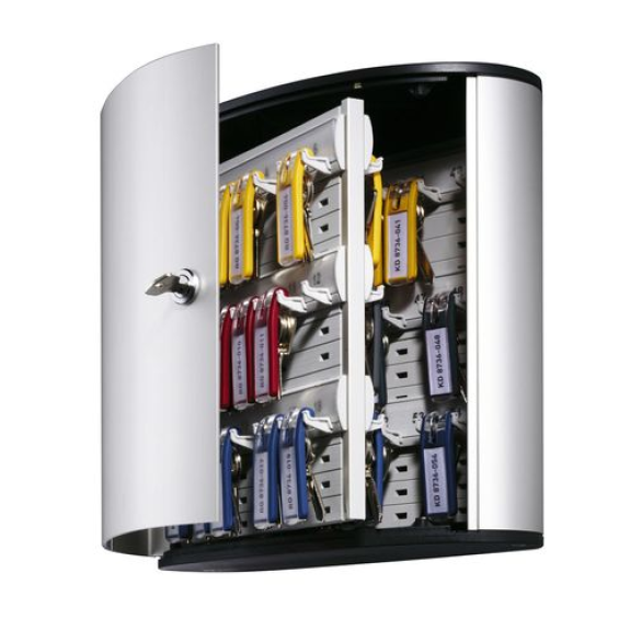 Armoire à clés en aluminium , 54 crochets, 6 porte-clés inclus-Lire la description