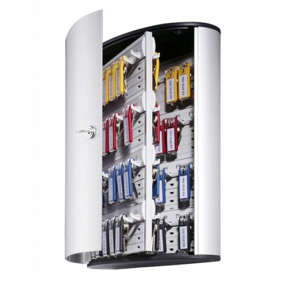 Armoire à clés en aluminium , 72 crochets, 6 porte-clés inclus-Lire la description