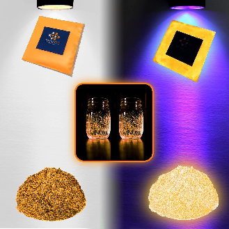 PIGMENT FLUORESCENT UV (Poudre fluorescente) - ORANGE - 100 gr-Lire la description