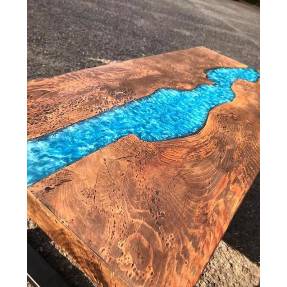 EPOXYTABLE 5-FIVE Résine Epoxy pour Tables  Coulées parfaites jusquà 5 cm - 9 KG-Lire la description