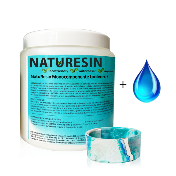 NATURESIN  Résine Minérale à base deau  Très Sécurisante, sans Gants et sans Masque ! - 1000 gr-Lire la description
