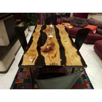 EPOXYTABLE 5-FIVE Résine Epoxy pour Tables  Coulées parfaites jusquà 5 cm - 30 KG-Lire la description