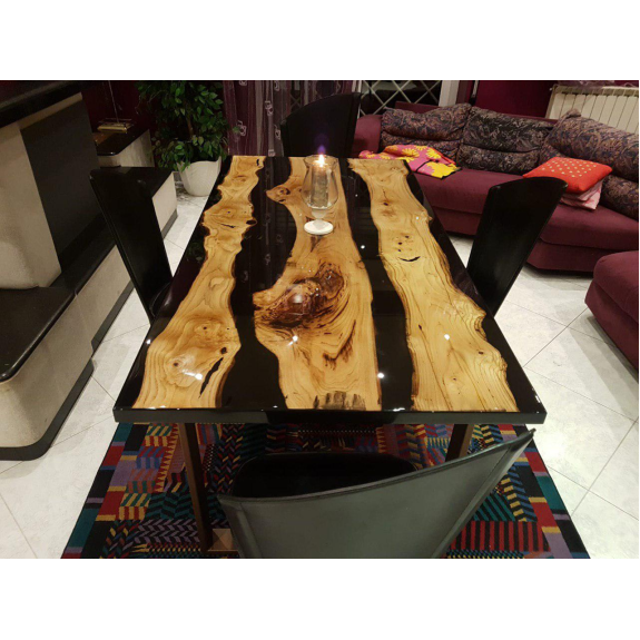 Résine époxy pour tables coulées jusqu'à 5 cm-Lire la description