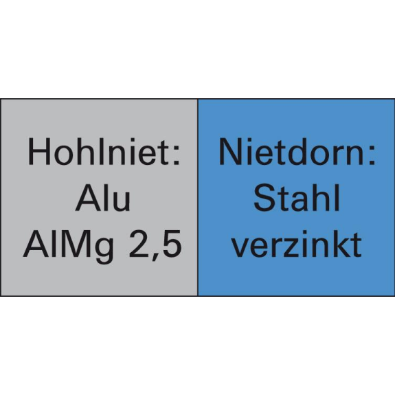 Mehrbereichs-Blindniet Alu/Stahl Großkopf 4,8x17mm GESIPA Mehrbereichs-Blindniet Alu/Stahl Großkopf 4,8x17mm GESIPA-Beschreibung lesen