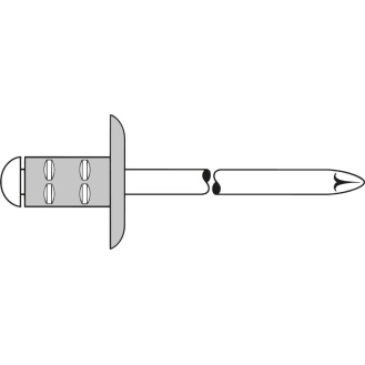 Mehrbereichs-Blindniet Alu/Stahl Großkopf 4,8x17mm GESIPA-Beschreibung lesen