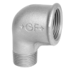 Raccord fileté/taraudé - Coude 90° réduit - Fonte Galva - 1/2" F x 3/8" M - Pmax: 25 bar