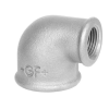 Raccord fileté/taraudé - Coude 90° réduit - Fonte Galva - 2" x 1"1/4 F - Pmax: 20 bar