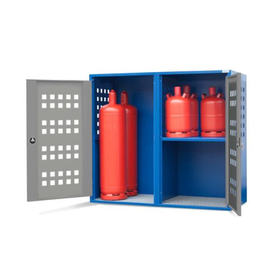 Armoire pour bouteilles de gaz LB 8, 8 bouteilles de 33kg ou 16 bouteilles 11kg, porte 2 battant Armoire pour bouteilles de gaz LB 8, 8 bouteilles de 33kg ou 16 bouteilles 11kg, porte 2 battant-Lire la description