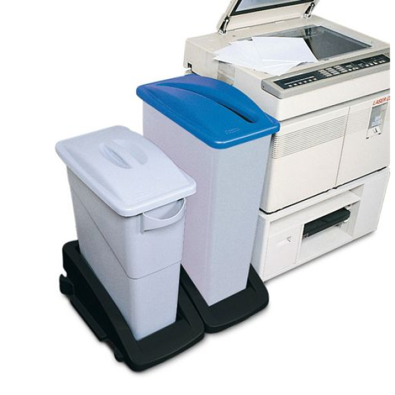 Collecteur de tri sélectif en polyéthylène (PE), 90 litres, gris-Lire la description