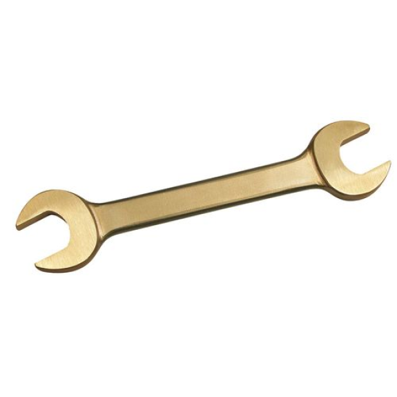 Clé à fourches 8 x 9 mm, bronze spécial, sans étincelles, pour zones ATEX Clé à fourches 8 x 9 mm, bronze spécial, sans étincelles, pour zones ATEX-Lire la description