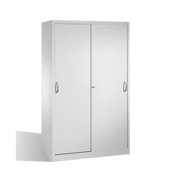 Armoire pour matériel Cabo, portes coulissantes, 4 étagères amovibles, L 1200, P 500, H 1950, grise Armoire pour matériel Cabo, portes coulissantes, 4 étagères amovibles, L 1200, P 500, H 1950, grise-Lire la description