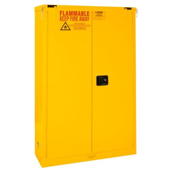 Armoire de sécurité certifiée FM, fermeture automatique, 2 étagères amovibles, L = 1092 mm Armoire de sécurité certifiée FM, fermeture automatique, 2 étagères amovibles, L = 1092 mm-Lire la description