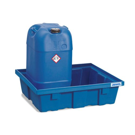 Bac de rétention pour bidons classic-line, en polyéthylène (PE), sans caillebotis, 69 litres Bac de rétention pour bidons classic-line, en polyéthylène (PE), sans caillebotis, 69 litres-Lire la description