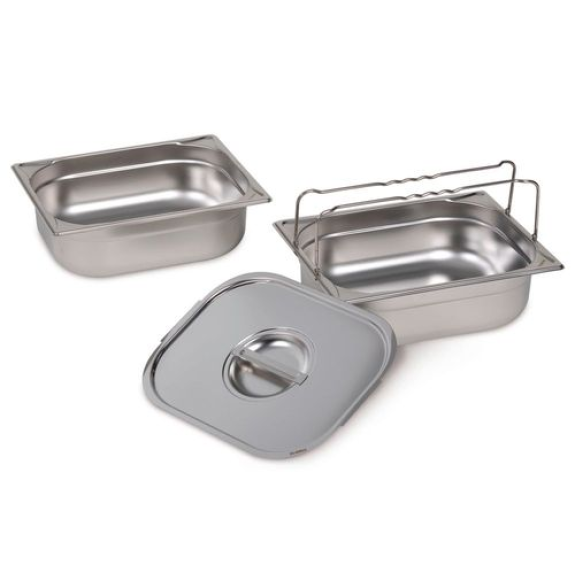 Bac de rétention pour petits récipients GN-B 1/1-200, inox, poignée, vol. de rétention de 26,5 l. Bac de rétention pour petits récipients GN-B 1/1-200, inox, poignée, vol. de rétention de 26,5 l.-Lire la description