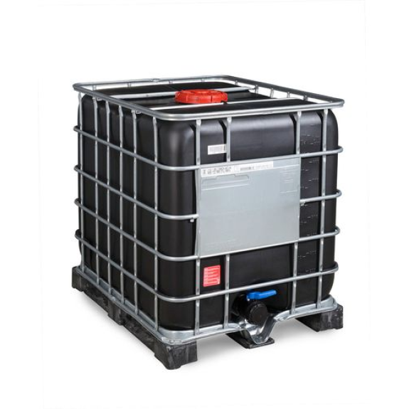 Cuve Recobulk produits dangereux, protection UV, palette PE, 1000 l, ouverture ND 150, sortie ND 80 Cuve Recobulk produits dangereux, protection UV, palette PE, 1000 l, ouverture ND 150, sortie ND 80-Lire la description