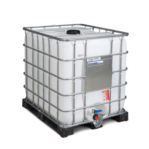 Cuve IBC, palette PE, 1000 litres, ouverture DN 150, sortie DN 50 Cuve IBC, palette PE, 1000 litres, ouverture DN 150, sortie DN 50-Lire la description