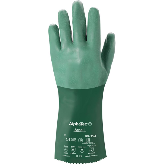 Handschuh AlphaTec 08-354, 350mm,Gr. 9 Handschuh AlphaTec 08-354, 350mm,Gr. 9-Beschreibung lesen