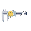 Calibres pie rey con escala redonda, 300 mm, 0,02 mm, con rueda de fricción