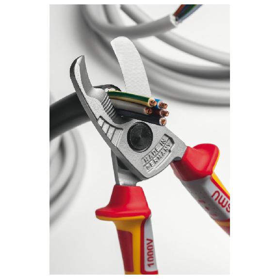 Kabelschere, VDE-isoliert, 210 mm, für Kabel-Ø bis 25 mm-Beschreibung lesen