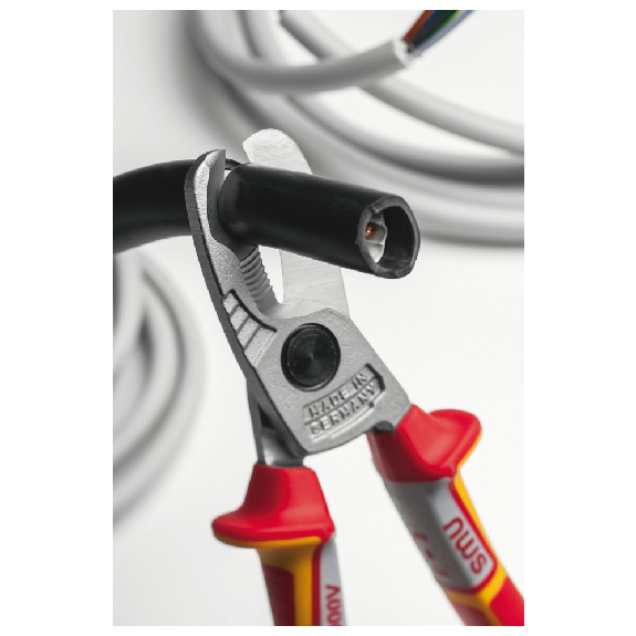Kabelschere, VDE-isoliert, 210 mm, für Kabel-Ø bis 25 mm Kabelschere, VDE-isoliert, 210 mm, für Kabel-Ø bis 25 mm-Beschreibung lesen
