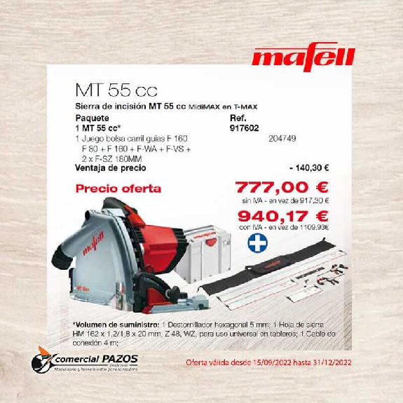 Mafell Tauchsge MT 55 cc MidiMAX im T-MAX-Beschreibung lesen