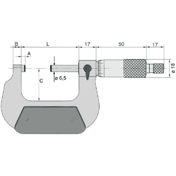 231351 - Micrómetro de exteriores DIN 863 - Capacidad 0-25mm-Leer más