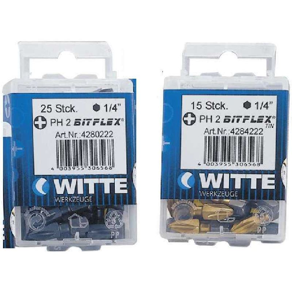 428421 - 15 Puntas en cajita de plástico largo 25mm (PH 1 BITFLEX TIN)-Leer más