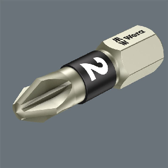 Punta Pozidriv zona de torsion acero inox 3855/1 TS PZ 2 x 25 mm SB --Leer más