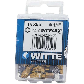 4284469 - 5 Puntas en cajita de plástico largo 25mm (PZ 2 BITFLEX TIN)-Leer más