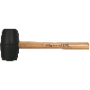 A404 - Maza de goma mango madera (ø 85mm, Cabeza 128mm, Largo 350mm)