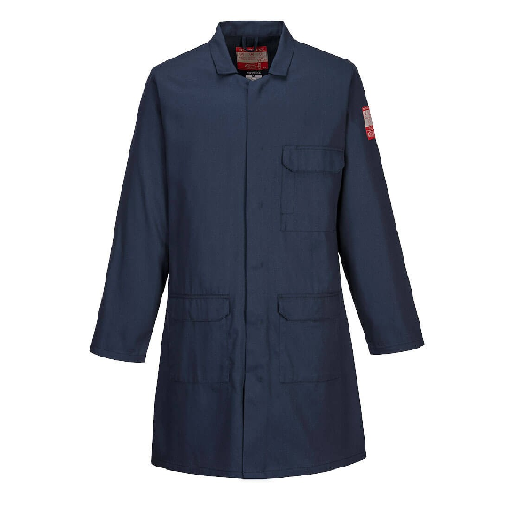 Portwest - Blouse de travail ignifugée Standard FR bleu marine Portwest - Blouse de travail ignifugée Standard FR bleu marine-Lire la description